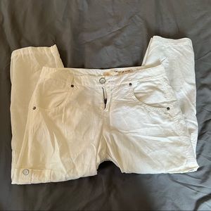 DKNY cropped linen pants